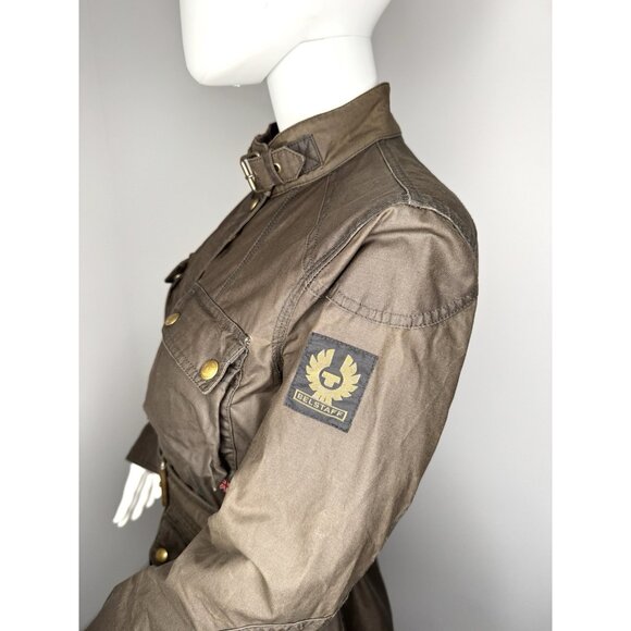 Belstaff Roadmaster Size 46 M Brown Waxed Cotton Motorcycle Jacket women’s - Picture 9 of 16